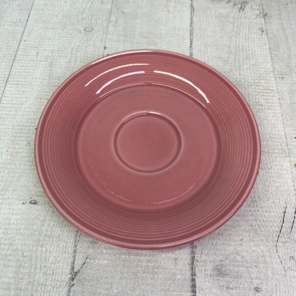 Nancy Calhoun DARK ROSE Solid Color Japan Smooth Round Stoneware Saucers Set 3 - Picture 4 of 15